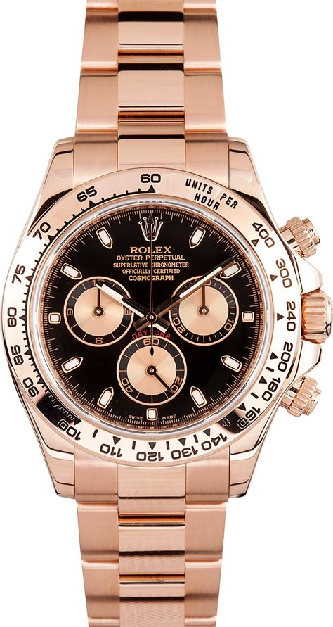 daytona rolex black gold|rolex daytona rose gold price.